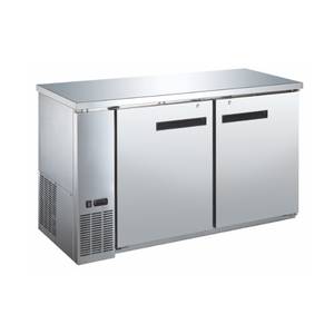 Falcon Food Service ABB-60SS 60" Two Door Stainless Steel Back Bar Refrigerator