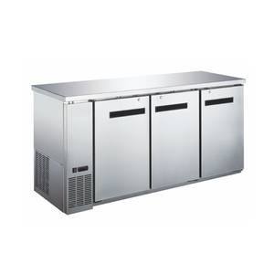 Falcon Food Service ABB-72SS 72" Three Door Stainless Steel Back Bar Refrigerator