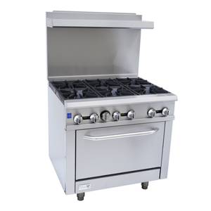 Falcon Food Service AR36-6 36" (6) Burner Gas Range w/ Oven