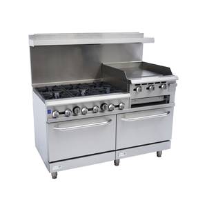 Falcon Food Service AR60-24RB 60" Gas range with 24" Right Side Griddle Broiler & (2) Oven