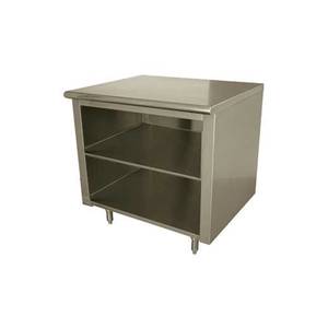 Advance Tabco EB-SS-306M 72 in Open Front Work Table Cabinet Base w/ Middle Shelf