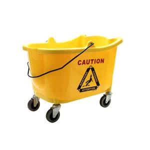 Thunder Group PLWB361B 36 Quart Yellow Plastic Mop Bucket