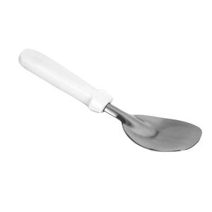 Thunder Group SLTHCS001 Stainless Steel Ice Cream Spade with White Plastic Handle