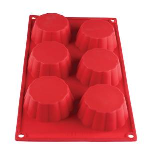 Thunder Group PLBM010S Brioche Shaped High Heat Silicone Baking Molds