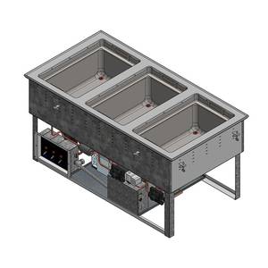 Vollrath FC-6HC-03208-AD Drop-In Triple 12" x 20" Pan Hot/Cold Well w/ Remote Panel