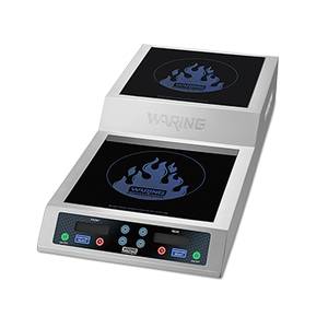 Waring WIH800 11" Double Hob Countertop Induction Range w/ Touch Controls