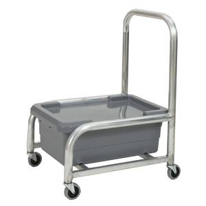 Robot Coupe R198 Aluminum Food Tray Cart w/ Polycarbonate Pan and Lid