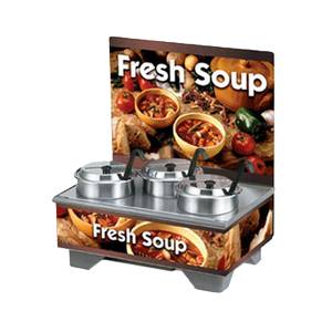 Vollrath 720201103 Countertop Soup Merch with 4 Qt Accessory Pack Menu Board