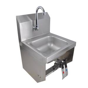 BK Resources BKHS-W-SS-1-BKK-PG Wall Mount Hand Sink With Single Splash Mount Faucet