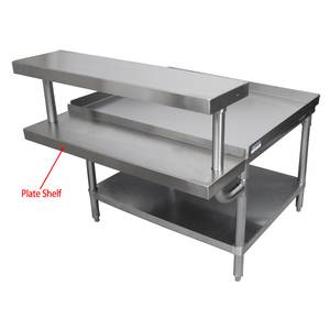BK Resources EQ-PS24 Stainless Steel Adjustable Plate Shelf fits WQ-WS24