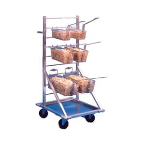 Winholt FFR-27 24x27x52 Aluminum Mobile Fry Basket Rack