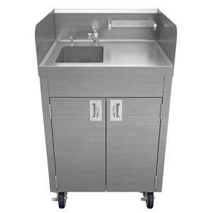 Winholt STCT-BHD2436PUMP 10x14x6 Stainless Steel (1) Compartment Mobile Hand Sink