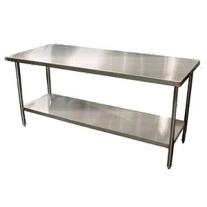 Winholt DTS-3036 36x30 (304) Stainless Steel Work Table w/ Open Undershelf