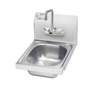 Krowne Metal HS-64 9-3/4"W Wall Mount Hand Sink w/ 4' OC Electronic Faucet