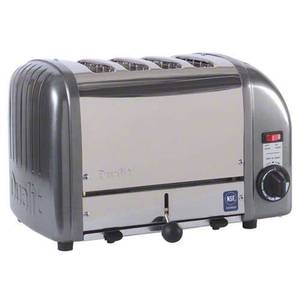 Cadco CTW-4M Mica 4 Slot Toaster Stainless / Metallic Grey