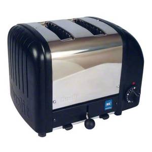 Cadco CBT-2 2 Slot Bagel Toaster Stainless / White or Black