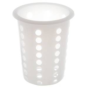 Winco FC-PL Perforated White Plastic Flatware Cylinder