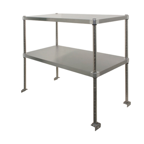 GSW USA DS-1660A 60.5" x 16" Stainless Steel Adjustable Double Overshelf