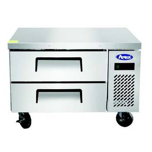 Atosa MGF8448GR 36" Refrigerated All Stainless Chef Base w/ 2 Drawers