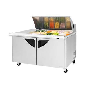 Turbo Air TST-60SD-18M-N(-LW) Super Deluxe 60" Refrigerated 18 Pan Mega Top Prep Table