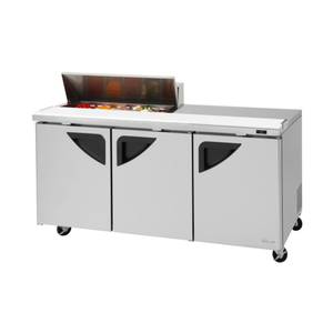 Turbo Air TST-72SD-10S-N Super Deluxe 72" Refrigerated 10 Pan Sandwich Prep Table
