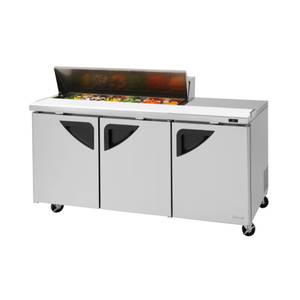 Turbo Air TST-72SD-12S-N Super Deluxe 72" Refrigerated 12 Pan Sandwich Prep Table