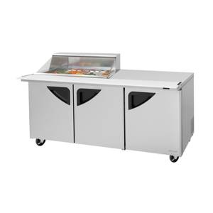 Turbo Air TST-72SD-15M-N-CL Super Deluxe 72" Refrigerated 15 Pan Clear Lid Mega Top