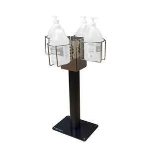 BK Resources BK-SSPC-4G10 Freestanding Hand Sanitizer Stand w/ (4) 1 Gallon Jug Holder