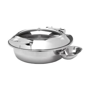 CookTek 301311 6.5 Liter Glass Lid Stainless Steel Induction Chafing Dish