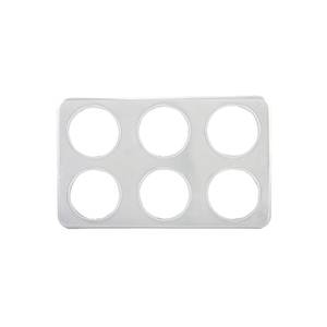 Winco ADP-444 Stainless Steel Adapter Plate (6) 4-3/4" Holes