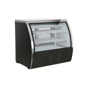 Falcon Food Service ADC-120 48" Curved Glass Refrigerated Deli Display Case - Black