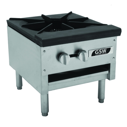 GSW USA AESP1-3R18NG 3 Ring Single Burner Natural Gas Stock Pot Range - 90k BTU