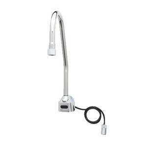 T&S Brass EC-3101-LF22-SB Chekpoint Electronic Wall Mount Faucet w/ Surgical Bend