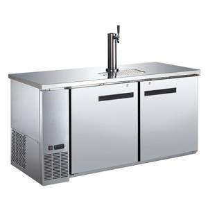 Falcon Food Service ADD-2SS 59" Dual Keg Draft Beer Cooler w/ Stainless Steel Exterior