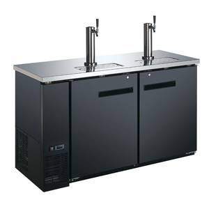 Falcon Food Service ADD-60 60" Direct Draw Draft Beer Cooler w/ Black Vinyl Exterior