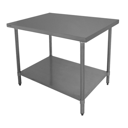 GSW USA WT-EE2448 Economy 48" x 24" 18 Gauge 430 Stainless Steel Work Table