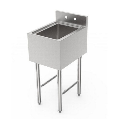 GSW USA SE10141DNB 12" x 10" One-Compartment Stainless Steel Underbar Sink