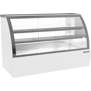 Beverage Air CDR6HC-1-W 74" Curved Glass White Refrigerated Deli Case
