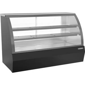 Beverage Air CDR6HC-1-B-D 73" Curved Glass Black Dry Deli Display Case