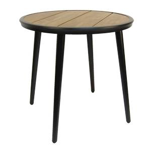H&D Commercial Seating AT30R 30" Round Aluminum Plastic Wood Top complete w/base