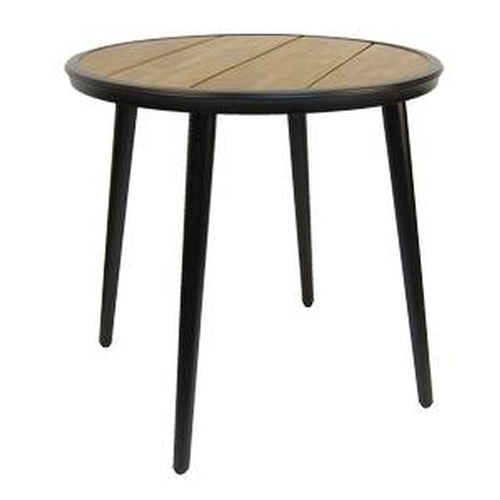 H&D Commercial Seating AT36R 36" Round Aluminum Plastic Wood Top complete w/base