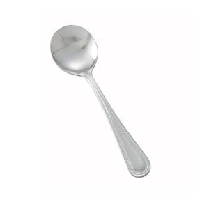 Winco 0005-04 Dots Heavy Weight Stainless Steel Bouillon Spoon - 1 Doz