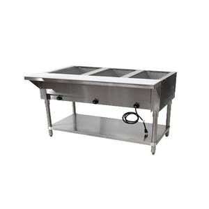 Falcon Food Service HFT-3-NG 46" 3 Well Steam Table With Undershelf - Natural Gas