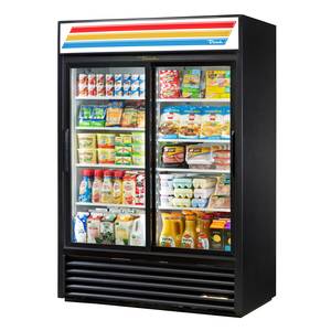 True GDM-47-HC-LD 47 CuFt Commercial Refrigerator With 2 Sliding Glass Doors