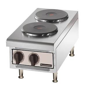 Toastmaster TMHPE 12" W Dual Burner French Style Electric Countertop Hot Plate