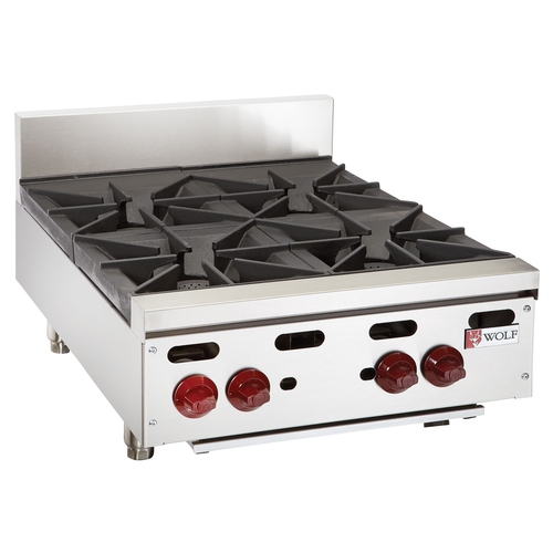 Wolf Commercial AHP424 24" W Gas Achiever 4 Burner Hotplate