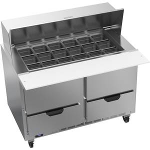 Beverage Air SPED48HC-18M-4 48" Wide Mega Top Refrigerated Sandwich Salad Prep Table