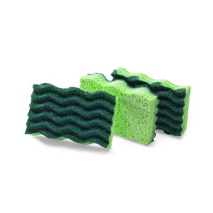 Libman Commercial 1077 4-1/2" x 3" Heavy Duty Natural Cellulose Sponge - 3 Per Pack