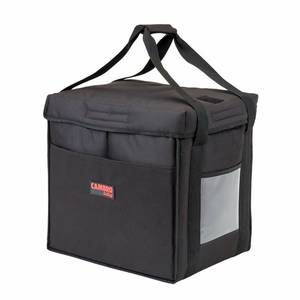 Cambro GBD121515110 GoBag 12" Medium Black Insulated Food Delivery Bag