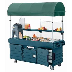 Cambro KVC856C192 CamKiosk® Granite Green (6) Well Vending Merchandising Cart